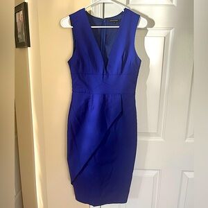 Ava & Aiden Sleeveless Ponte Lapel Dress | Size 0 | Estate Blue (Never Worn)